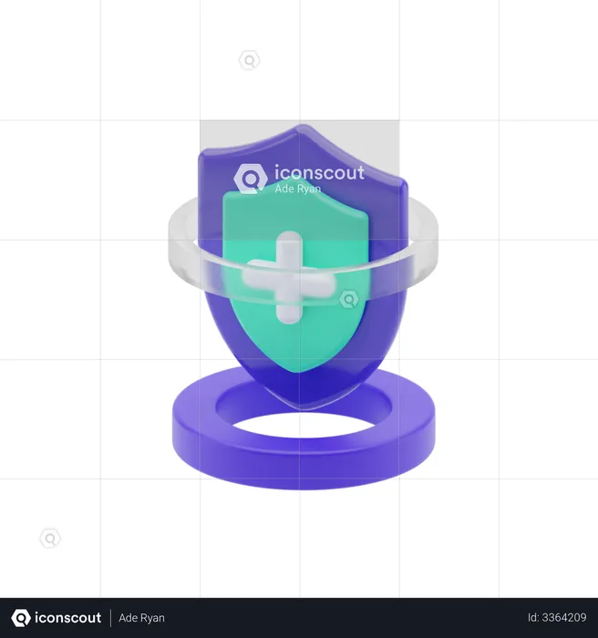 Medical Shield  3D Illustration