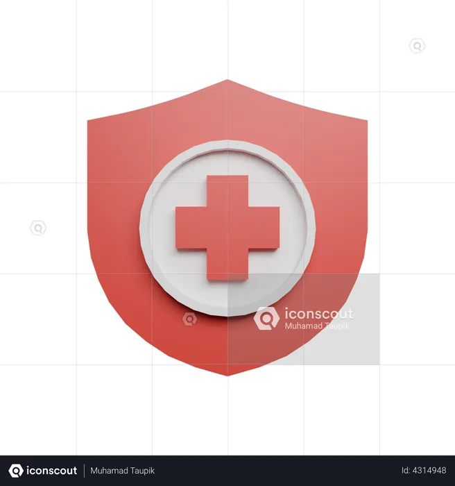 Medical shield Logo 3D Logo