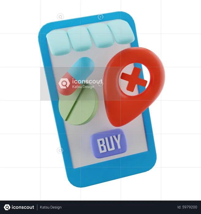 Medical Shop  3D Illustration