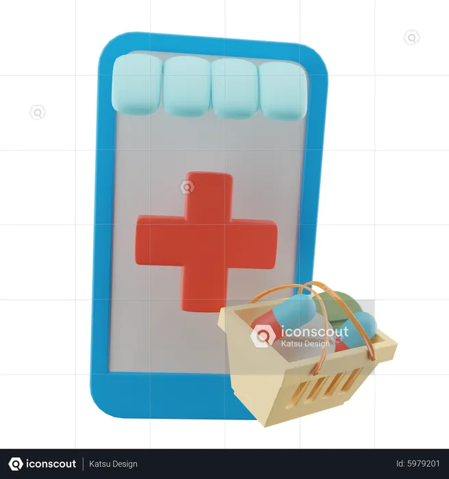 Medical Shop  3D Illustration