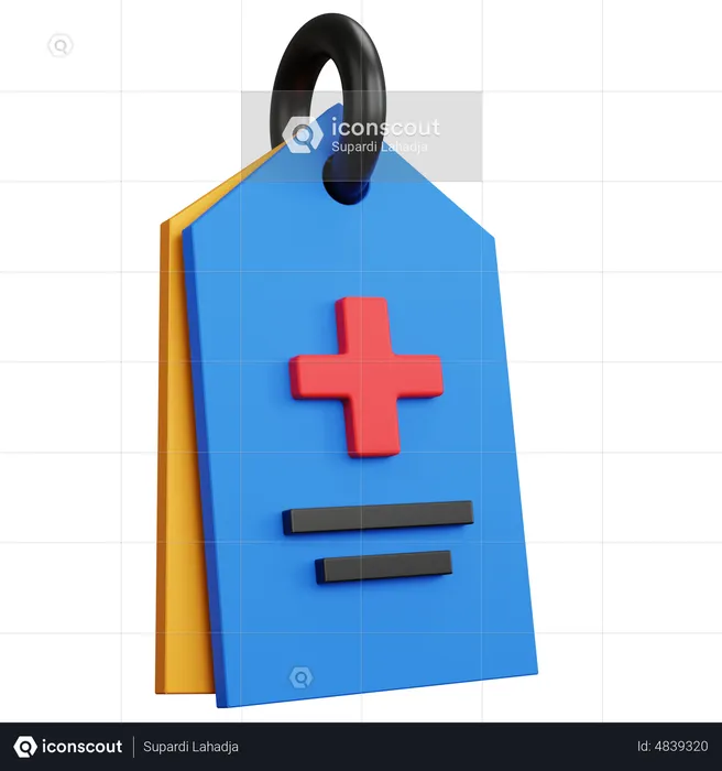Medical Tag  3D Icon