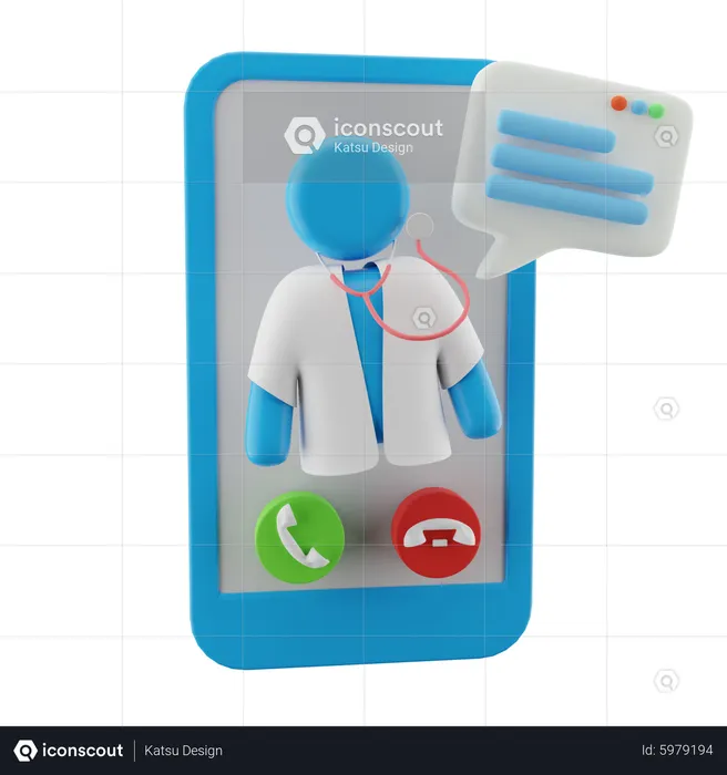 Medical Telephone  3D Illustration