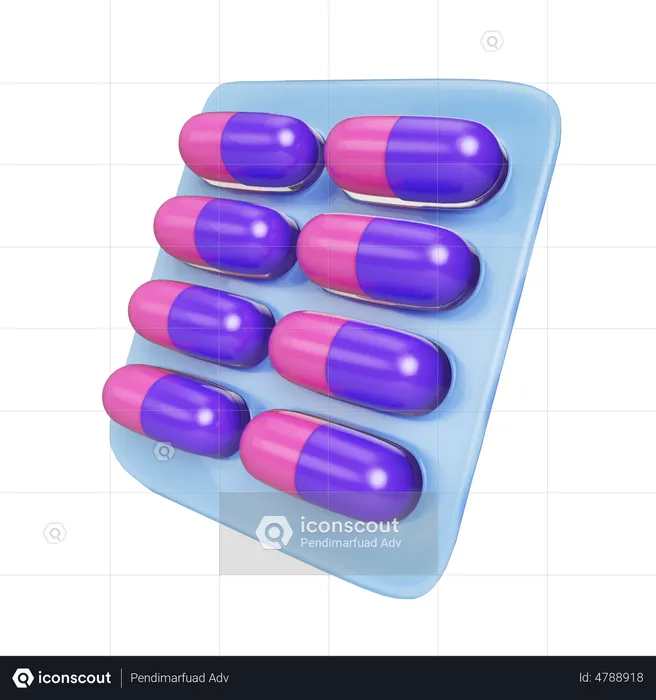 Comprimido de remédio  3D Illustration