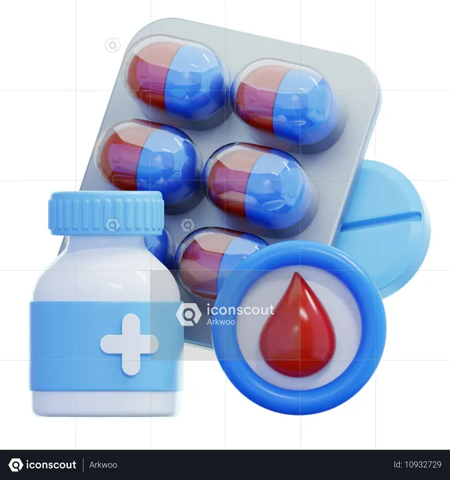 Medicação para diabetes  3D Icon