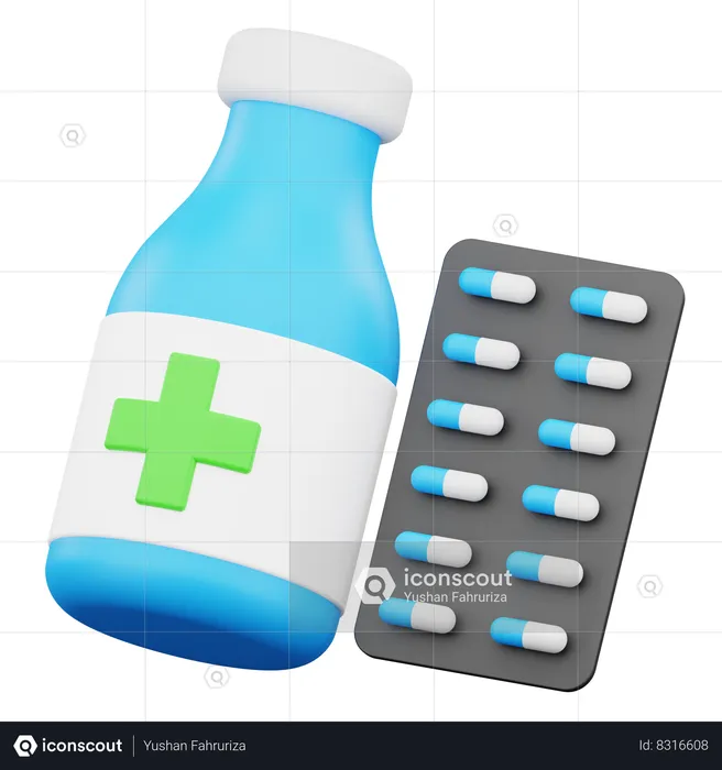 Médicaments  3D Icon