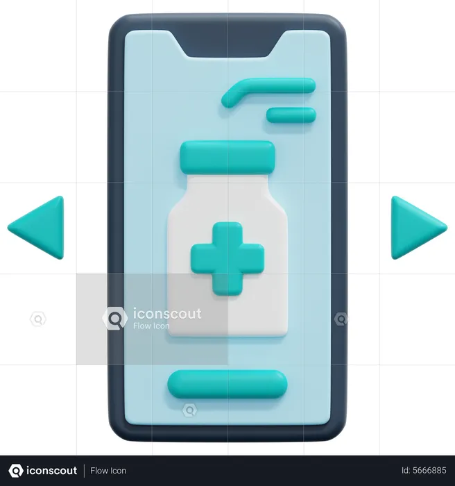 Medicina en línea  3D Icon