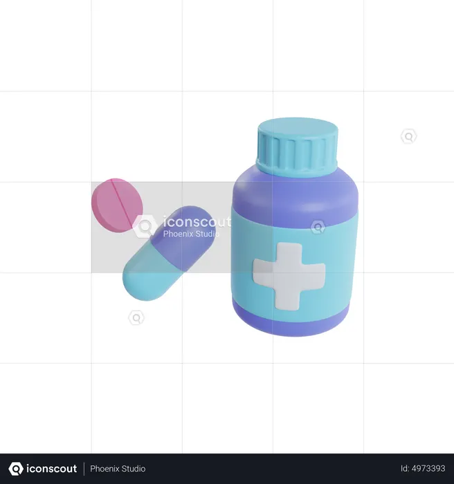 Medicine Bottle  3D Icon