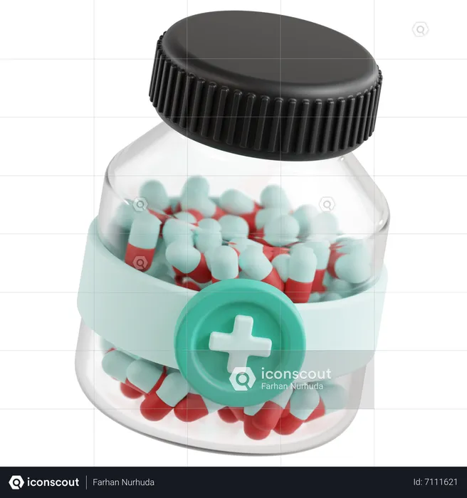 Medicine Bottle  3D Icon