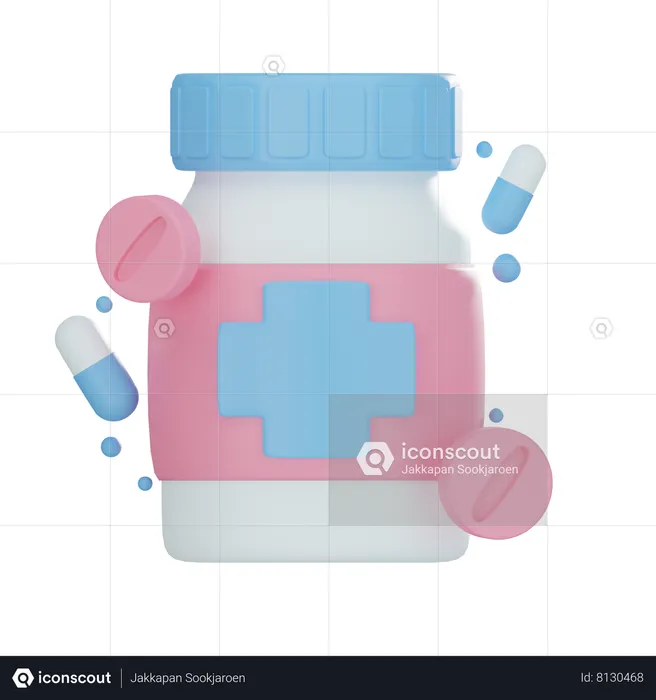 Medicine Bottle  3D Icon