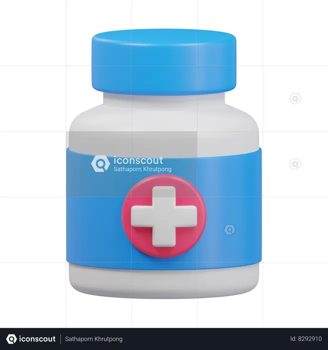 Medicine Bottle  3D Icon