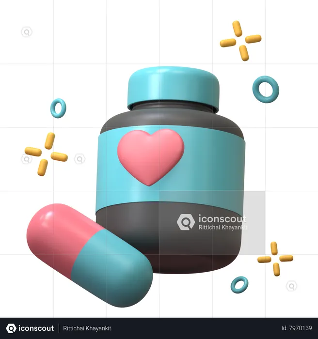 Medicine Bottle  3D Icon