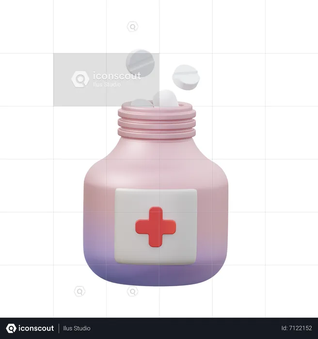 Medicine Bottle  3D Icon