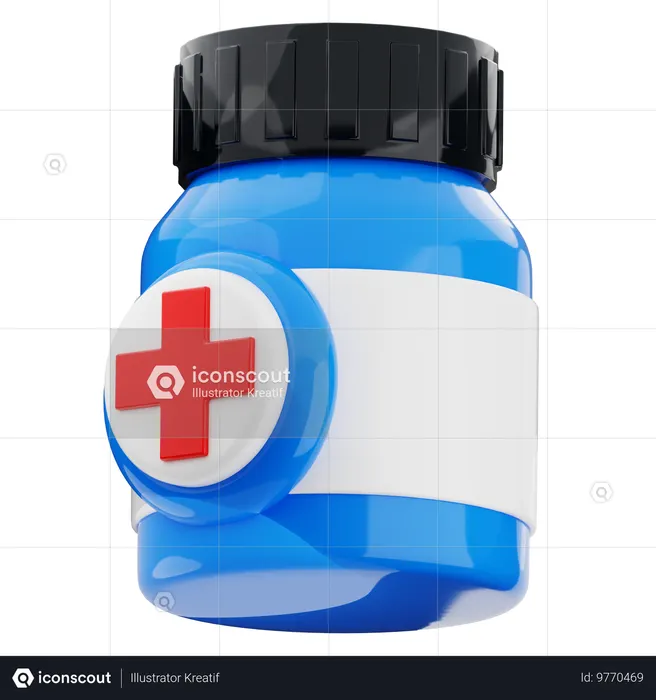 Medicine Bottle  3D Icon