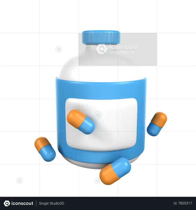 Medicine Bottle  3D Icon