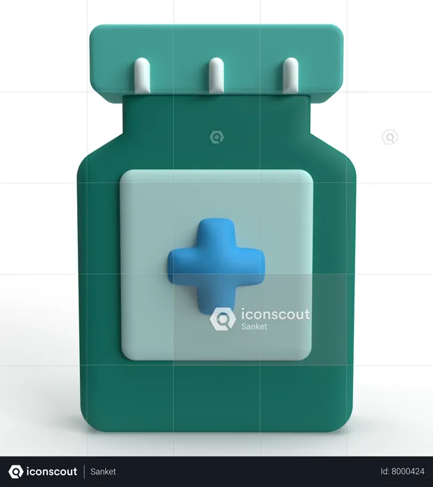 Medicine Bottle  3D Icon