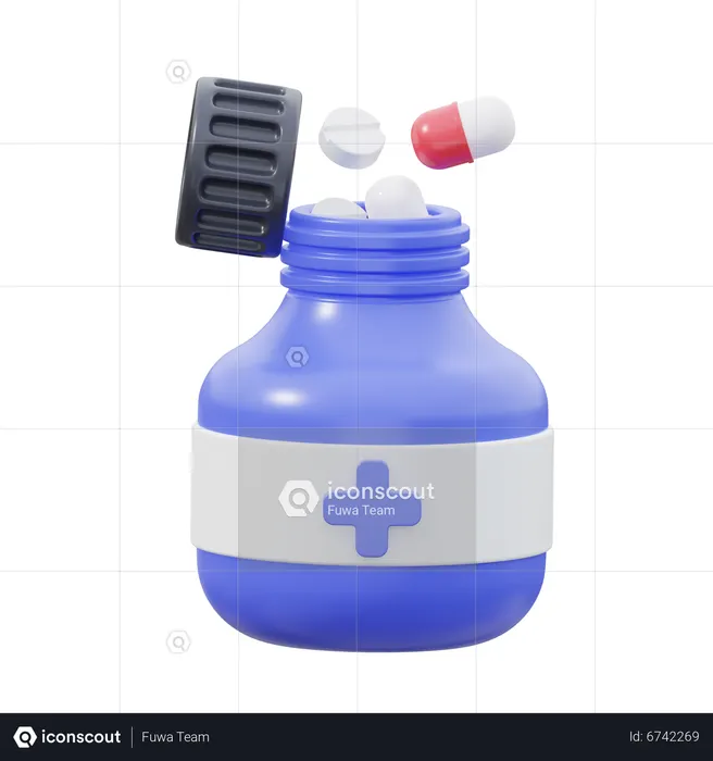 Medicine Bottle  3D Icon