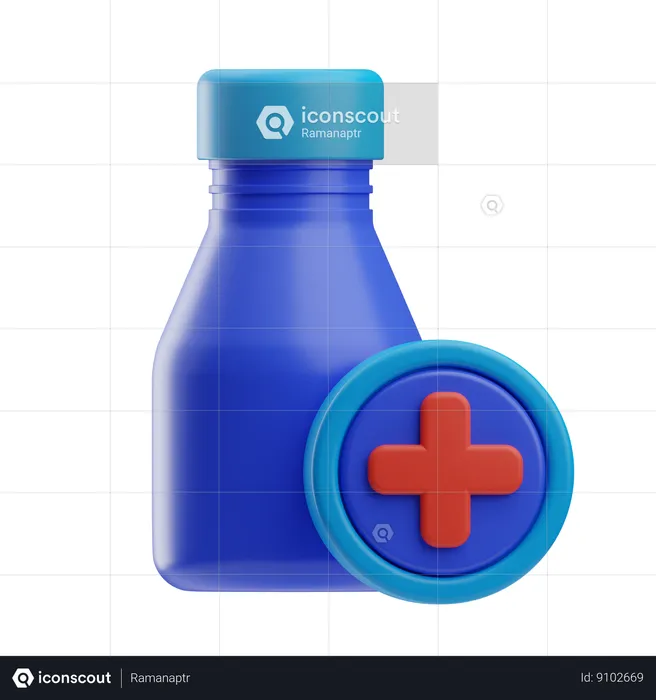 Medicine Bottle  3D Icon