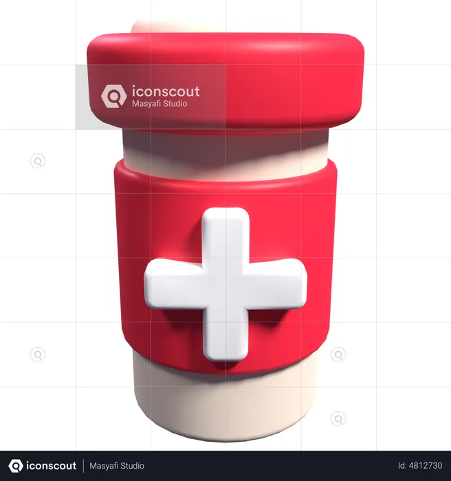 Medicine Bottle  3D Illustration