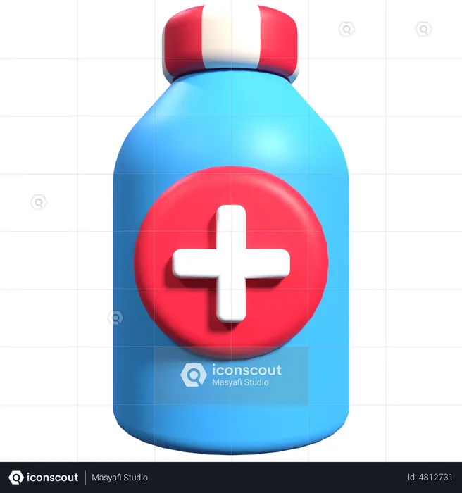 Medicine Bottle  3D Illustration