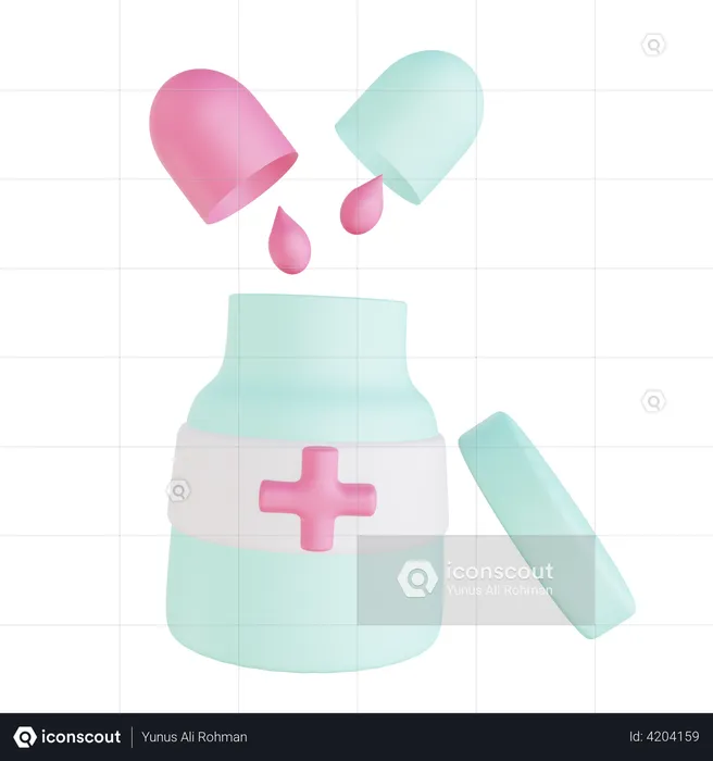 Medicine Bottle  3D Illustration