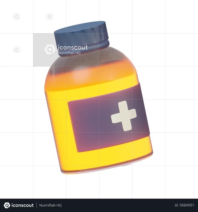 Medicine Bottle  3D Illustration