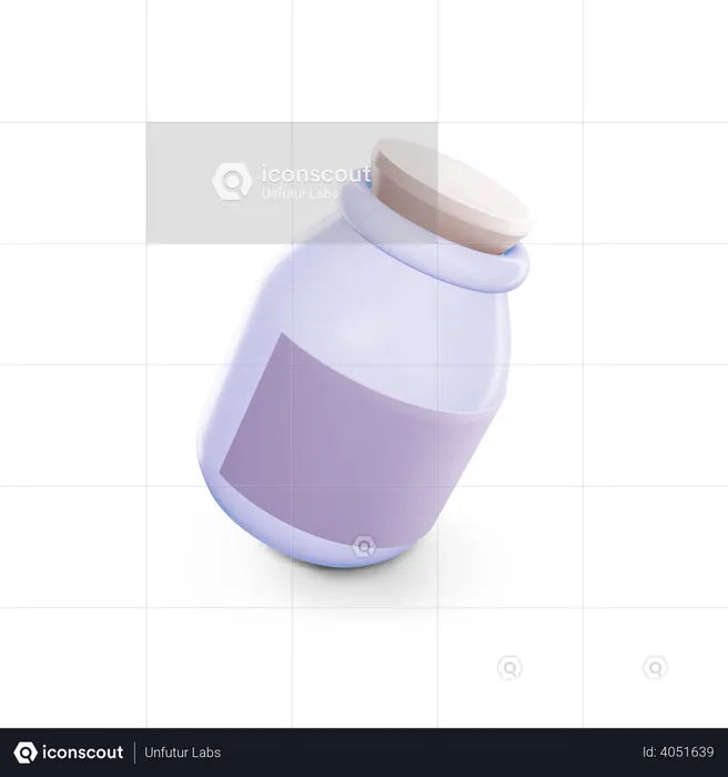 Medicine Bottle  3D Illustration