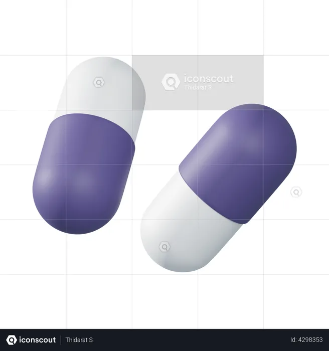 Medicine capsule  3D Illustration