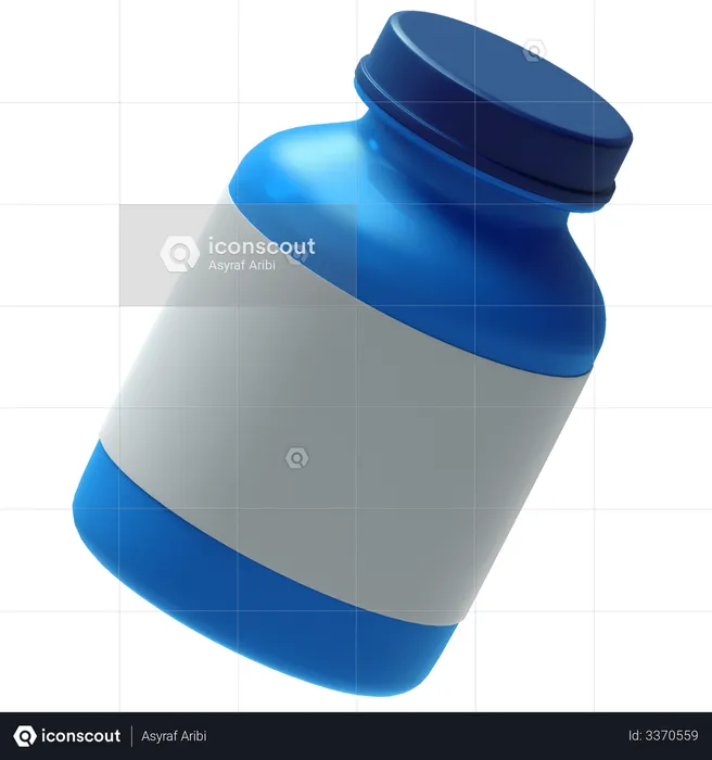 Medicine container  3D Illustration