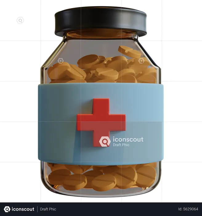 Medicine Jar  3D Icon