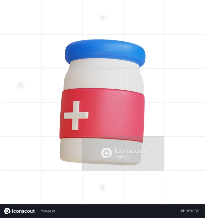 Medicine Jar  3D Illustration