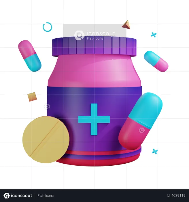 Medicine Jar  3D Illustration