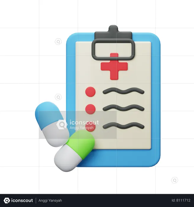 Medicine List  3D Icon
