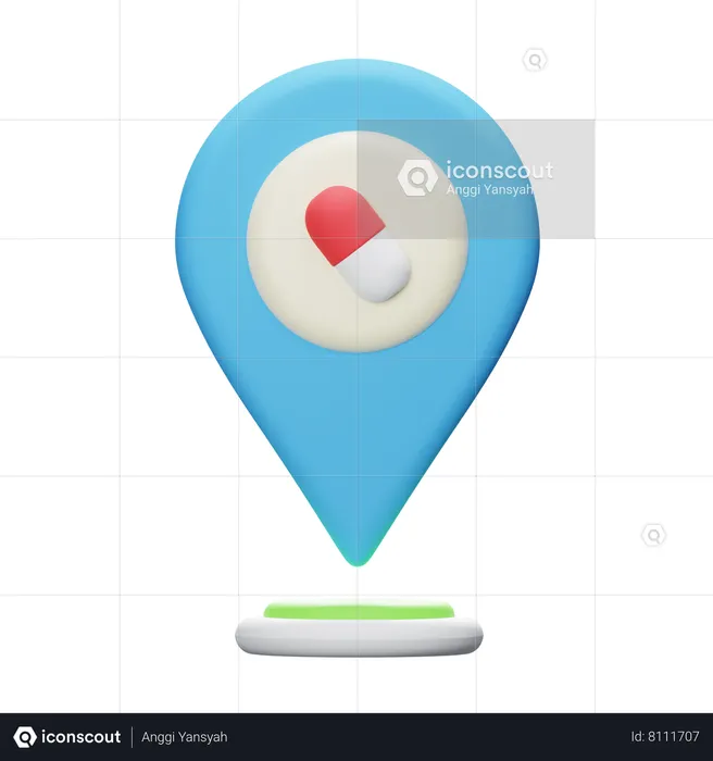 Medicine Location  3D Icon