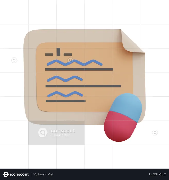 Medicine Prescription  3D Illustration