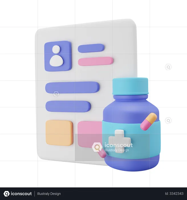 Medicine Prescription  3D Icon