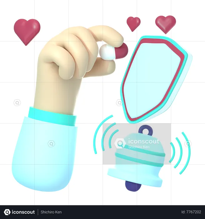 Medicine Protection  3D Icon