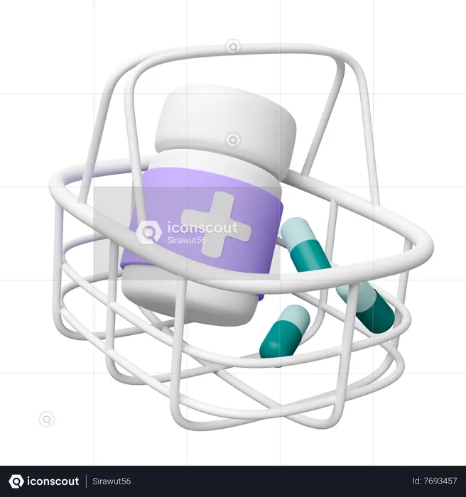 Medicine Shopping  3D Icon
