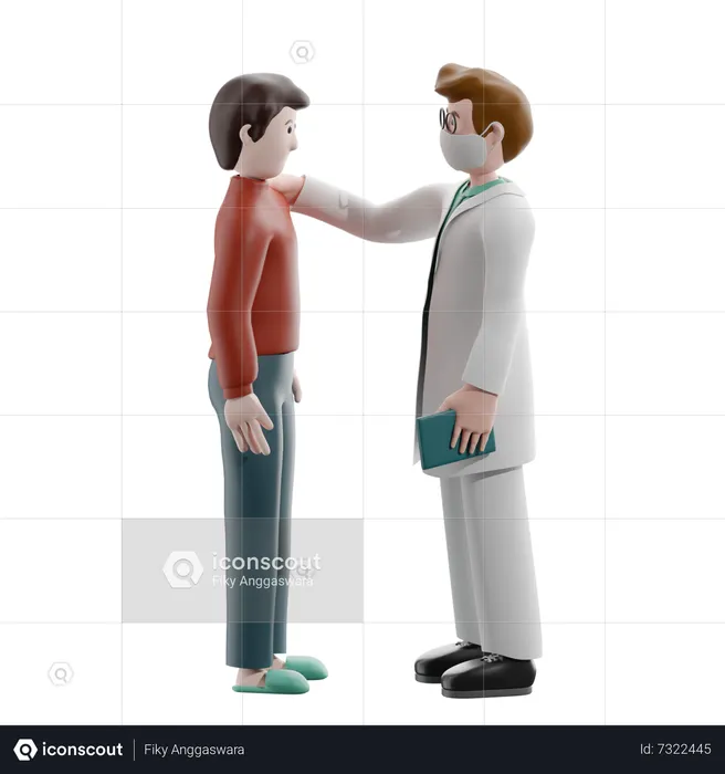 Medico con paciente  3D Illustration