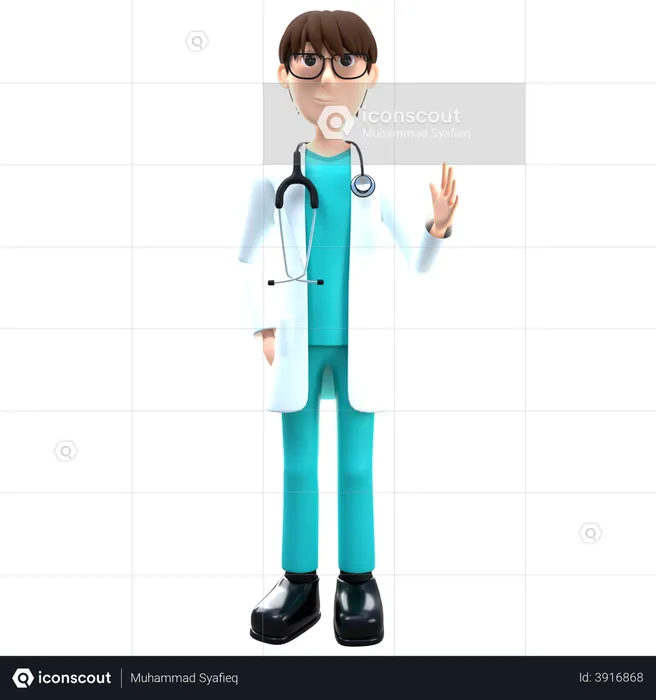 Médico dando aconselhamento médico  3D Illustration