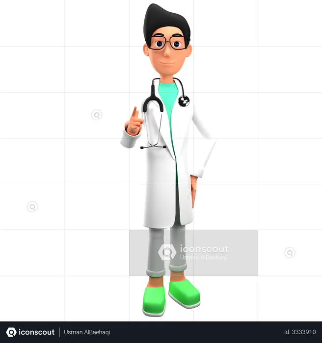 Médico dando aconselhamento médico  3D Illustration