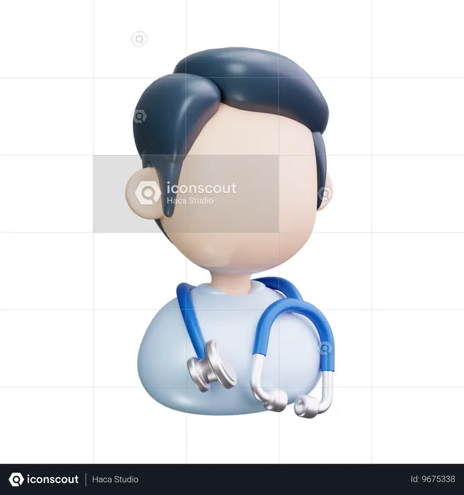 Médico Masculino  3D Icon