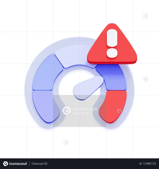 Medidor de alto risco  3D Icon