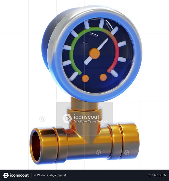 Medidor de pressão  3D Icon