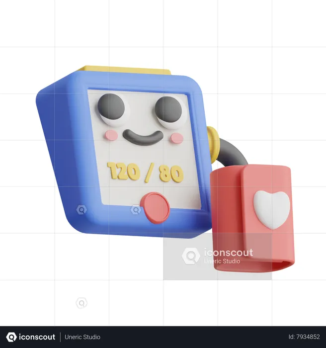 Medidor de pressão arterial  3D Icon