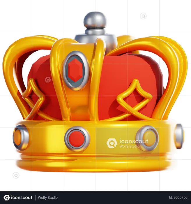 MEDIEVAL KING CROWN  3D Icon