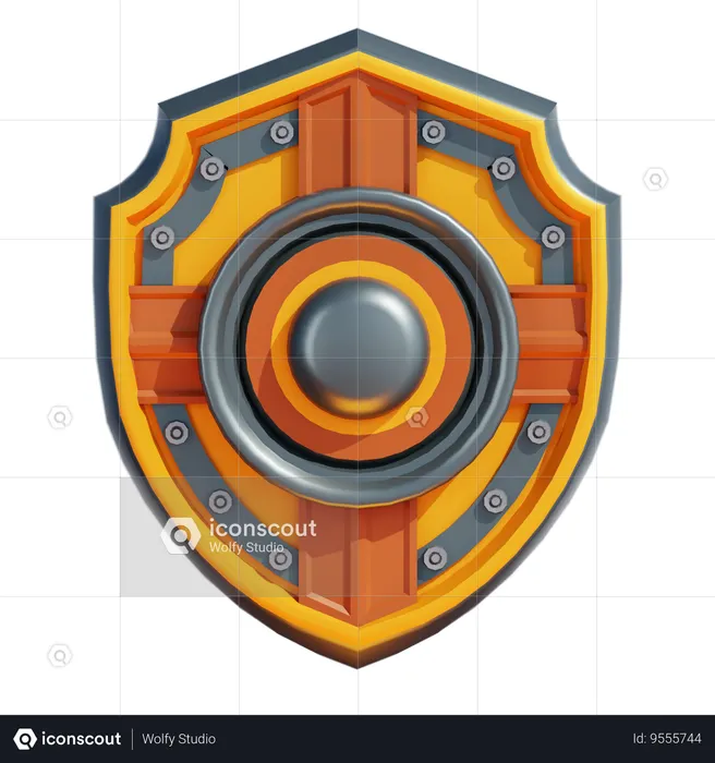MEDIEVAL KNIGHT SHIELD  3D Icon