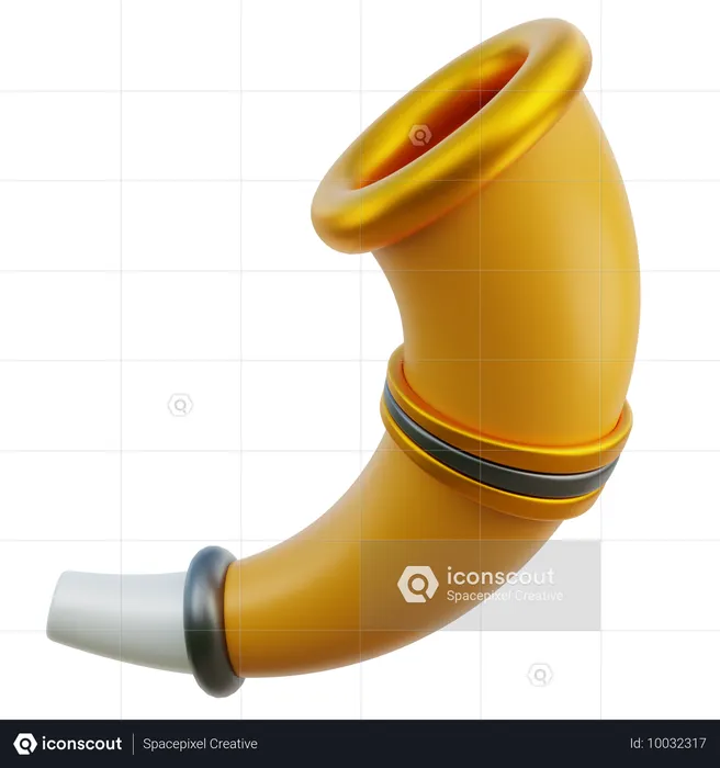 Medieval Trumpet  3D Icon