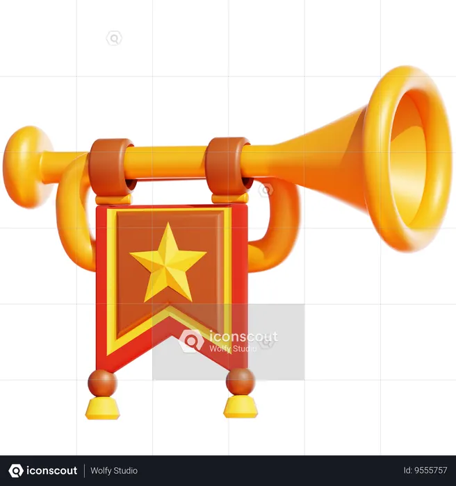 MEDIEVAL TRUMPET  3D Icon