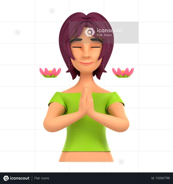 Meditation  3D Icon