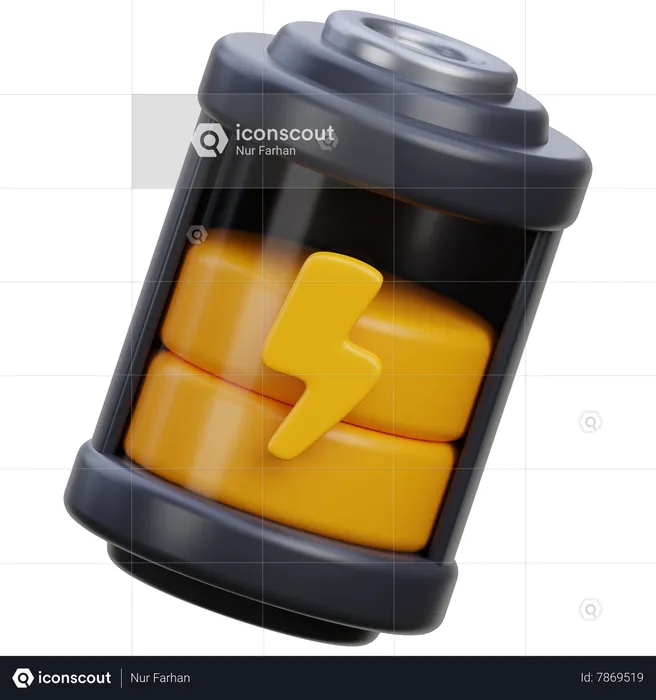 Medium Battery  3D Icon
